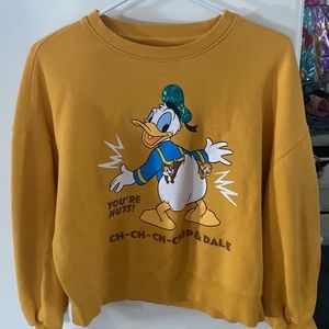 Disneyland Donald Duck and Chip & Dale Crewneck sweatshirt with sequins